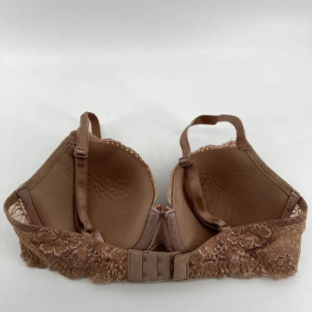 Victoria's Secret Smooth & Lace Dream Angels Lightly Lined Demi Bra Bow Tan 34D - Picture 6 of 6